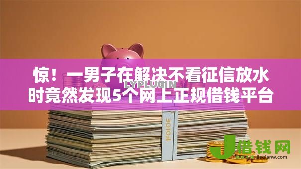 惊！一男子在解决不看征信放水时竟然发现5个网上正规借钱平台，事后分享了出来