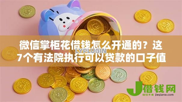 微信掌柜花借钱怎么开通的？这7个有法院执行可以贷款的口子值得一试