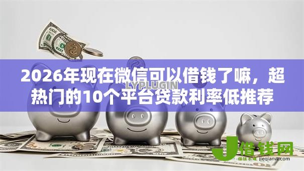 2026年现在微信可以借钱了嘛，超热门的10个平台贷款利率低推荐