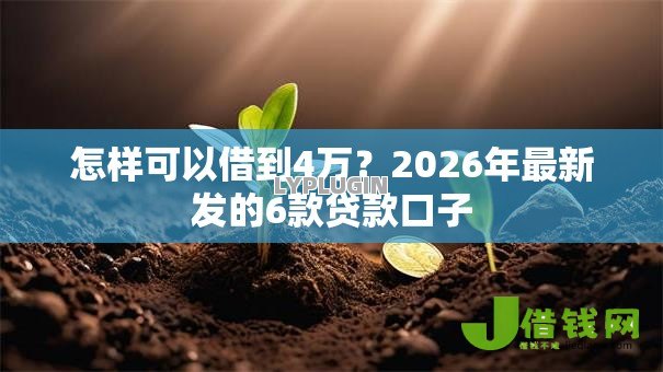 怎样可以借到4万？2026年最新发的6款贷款口子
