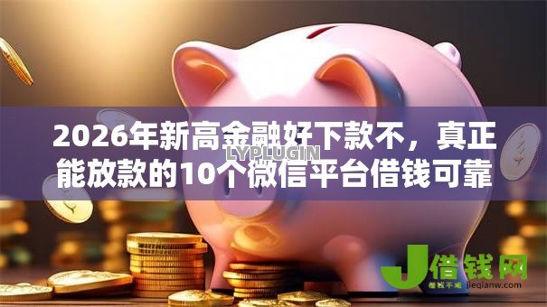 2026年新高金融好下款不，真正能放款的10个微信平台借钱可靠推荐