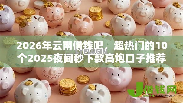 2026年云南借钱吧，超热门的10个2025夜间秒下款高炮口子推荐