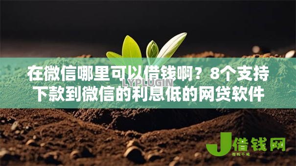 在微信哪里可以借钱啊？8个支持下款到微信的利息低的网贷软件