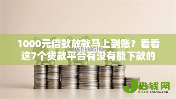 1000元借款放款马上到账？看看这7个贷款平台有没有能下款的