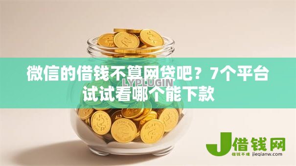 微信的借钱不算网贷吧？7个平台试试看哪个能下款