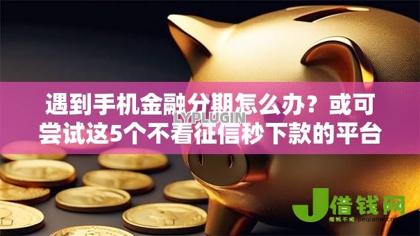 遇到手机金融分期怎么办？或可尝试这5个不看征信秒下款的平台