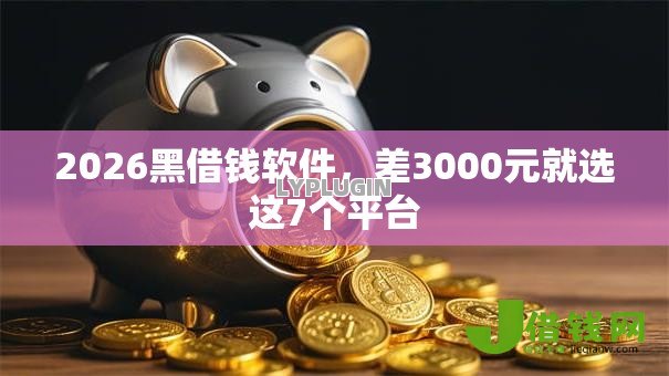 2026黑借钱软件，差3000元就选这7个平台