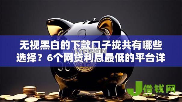 无视黑白的下款口子拢共有哪些选择？6个网贷利息最低的平台详解