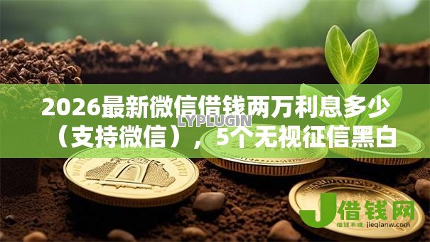 2026最新微信借钱两万利息多少（支持微信），5个无视征信黑白100%秒下软件无私分享