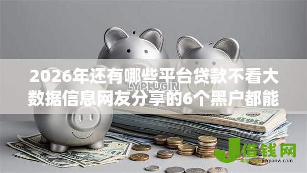 2026年还有哪些平台贷款不看大数据信息网友分享的6个黑户都能下的app我觉得不错！