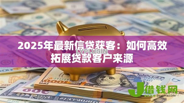 2025年最新信贷获客:如何高效拓展贷款客户来源 2025年最新信贷获客:如何高效拓展贷款客户来源