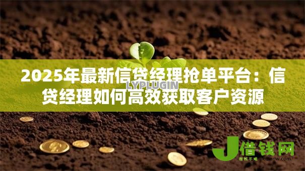 2025年最新信贷经理抢单平台：信贷经理如何高效获取客户资源