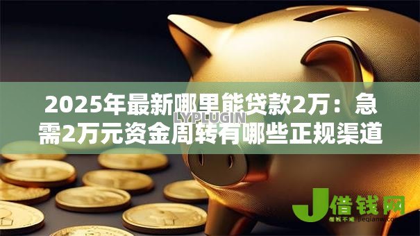2025年最新哪里能贷款2万:急需2万元资金周转有哪些正规渠道 2025年最新哪里能贷款2万:急需2万元资金周转有哪些正规渠道
