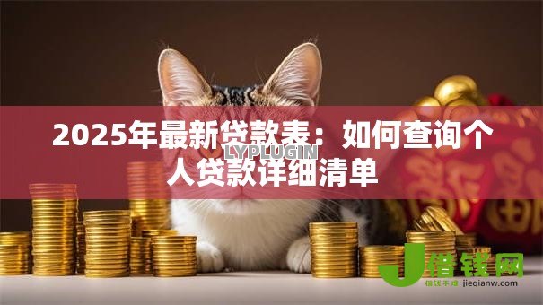 2025年最新贷款表：如何查询个人贷款详细清单