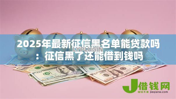 2025年最新征信黑名单能贷款吗：征信黑了还能借到钱吗